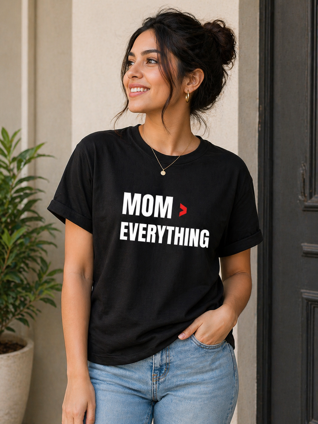 Mom Comes First ❤️ | Gift Tee